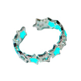 Maxbell Opening Ring Unique Creative Finger Ring for Holidays Halloween Party Favors Blue Green