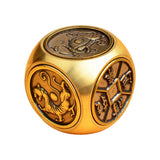 Maxbell Chinese Brass Miniature Decoration 6 Sided Carved Ornaments Collectible Size S