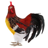 Max Artificial Realistic Rooster Figure Home Outdoor Garden Decor 24x20cm(9.4x7.8inches) Style B