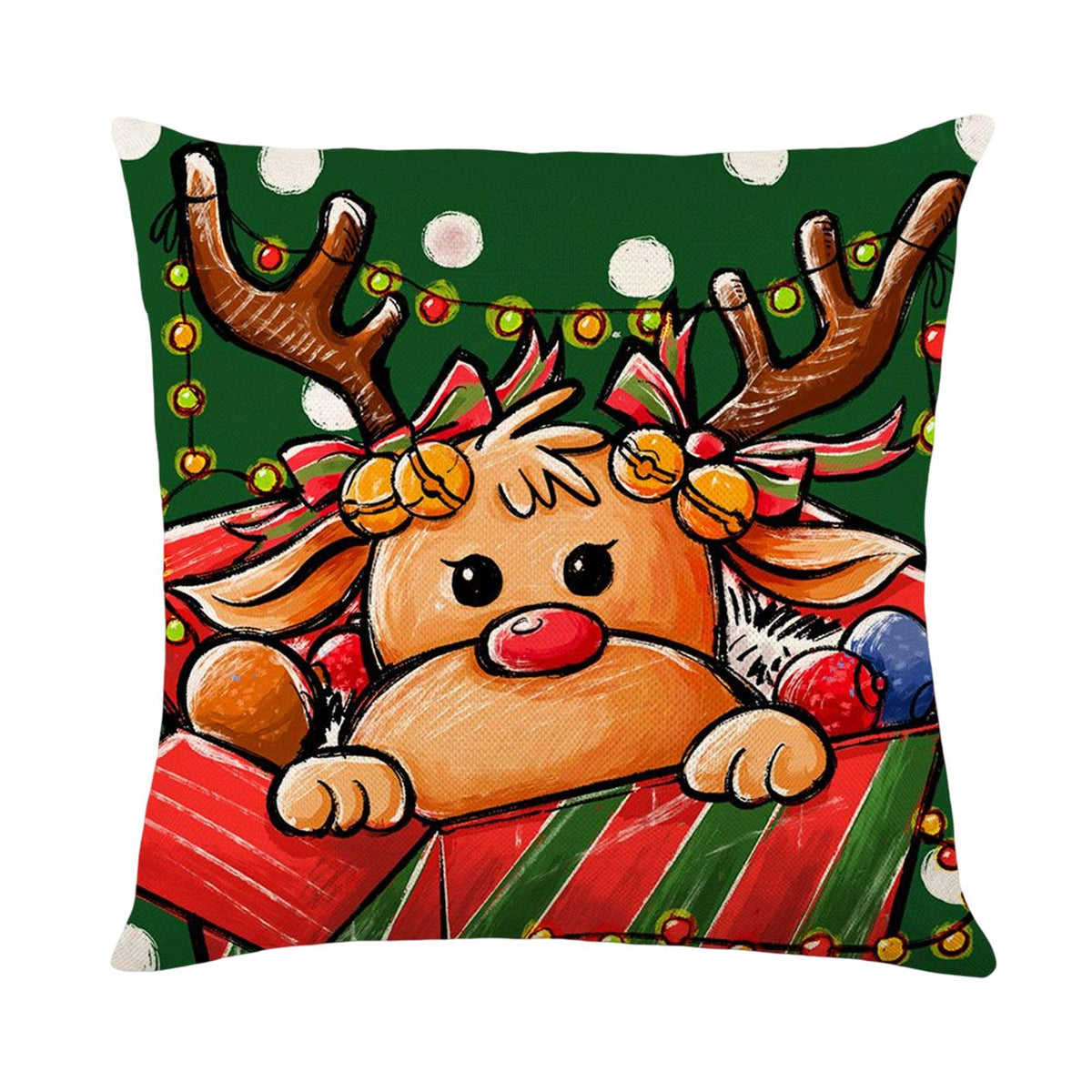 Maxbell Multicolor Christmas Pillow Cover Pillow Case Xmas Decoration Bed Winter Deer