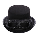 Maxbell Steampunk Top Hat with Goggles Vintage Style for Adult Dress up Halloween