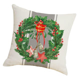 Maxbell Pillowcases 18Inchx18inch Ornament Throw Pillow Cover for Christmas Sofa Bed Wreath
