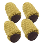 Maxbell 4 Piece Skid-resistant Chair Leg Caps Furniture Table Floor Protector Yellow