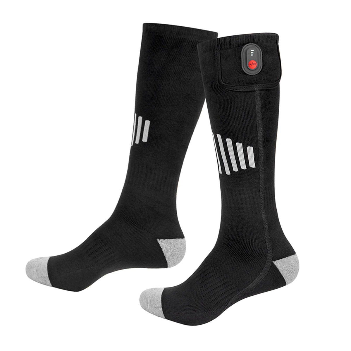 Maxbell Heated Socks Long Stockings Breathable Cold Weather Unisex Winter Warm Socks Grey