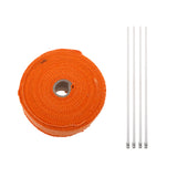 Maxbell 2" 32Ft Fiberglass Manifold Header Exhaust Heat Tape Wrap Ties Orange