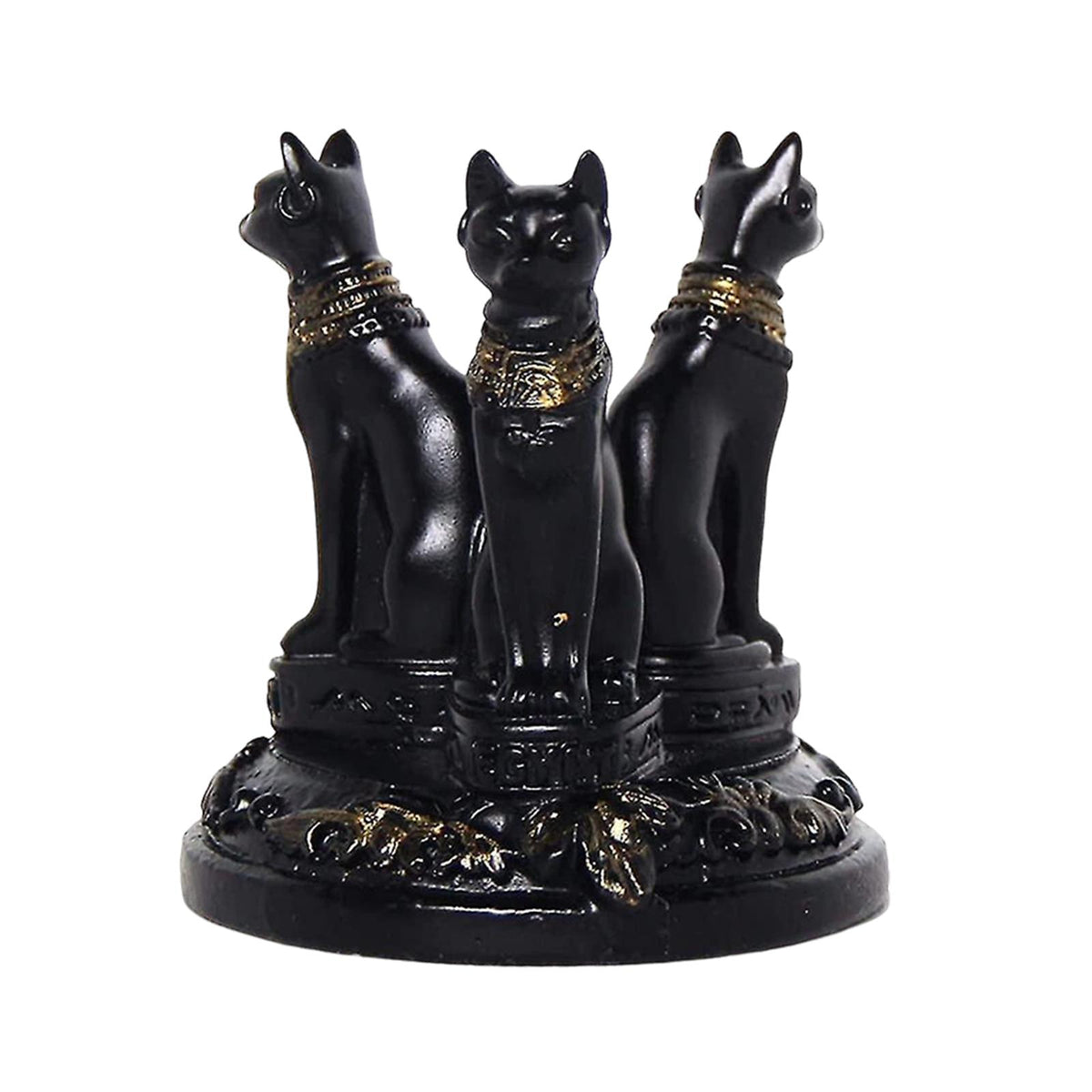 Maxbell Resin Cat Statue Figurine Ball Display Stand Shelf Desktop Decoration Gift