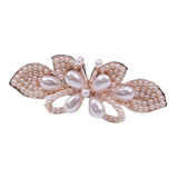 Maxbell Automatic Pearl Spring Barrette Large Hair Clip Pin Ponytail Holder Jewelry