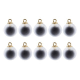 Maxbell 10pcs Multicolor Crystal Ball Charms Pendant Christmas Embellishment Black