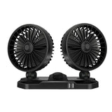 Maxbell Mini Car Cooling Fans USB Portable Personal for Sedan Office Desktop Dual Head 12V