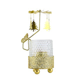 Maxbell Metal Rotating Candlestick Tealight Holder for Festival Fireplace Decor Christmas Tree