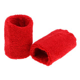 Maxbell Sports Basketball Badminton Unisex Cotton Sweatbands Wristbands red