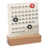 Maxbell Creative Perpetual Calendar Ornaments Reusable Handmade for Desktop Home white