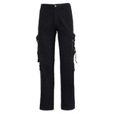 Max Men's Cotton Combat Army Cargo Pants Multi Pockets Work Trousers 38 Black