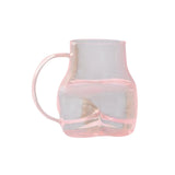 Maxbell Beer Glass Large Traditional Classic Beer Gifts for Home Dining Bars Parties Pink handle