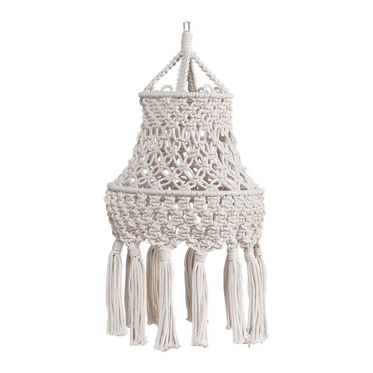 Maxbell Macrame Lamp Shade Chandelier Lampshade Bohemian for Living Room Hotel