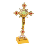 Maxbell Jesus Cross Lamp Statue Prayer Nightlight 3D Crucifix Night Light for Chapel Aureate
