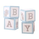 Maxbell 4x Baby Boxes Reusable Balloons Boxes for Xmas Holiday Photography Props Blue