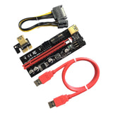 Maxbell PCIe Riser Adapter Extender Kit 1X-16x USB 3.0 Data Cable Mining Red Cord