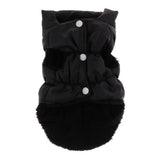 Maxbell Dog Cold Weather Coat Warm Cotton Doggie Vest for Small Medium Dog Black L
