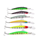 Maxbell 6pcs Multicolor Plastic Fishing Lure Crankbaits Hooks Baits Tackle