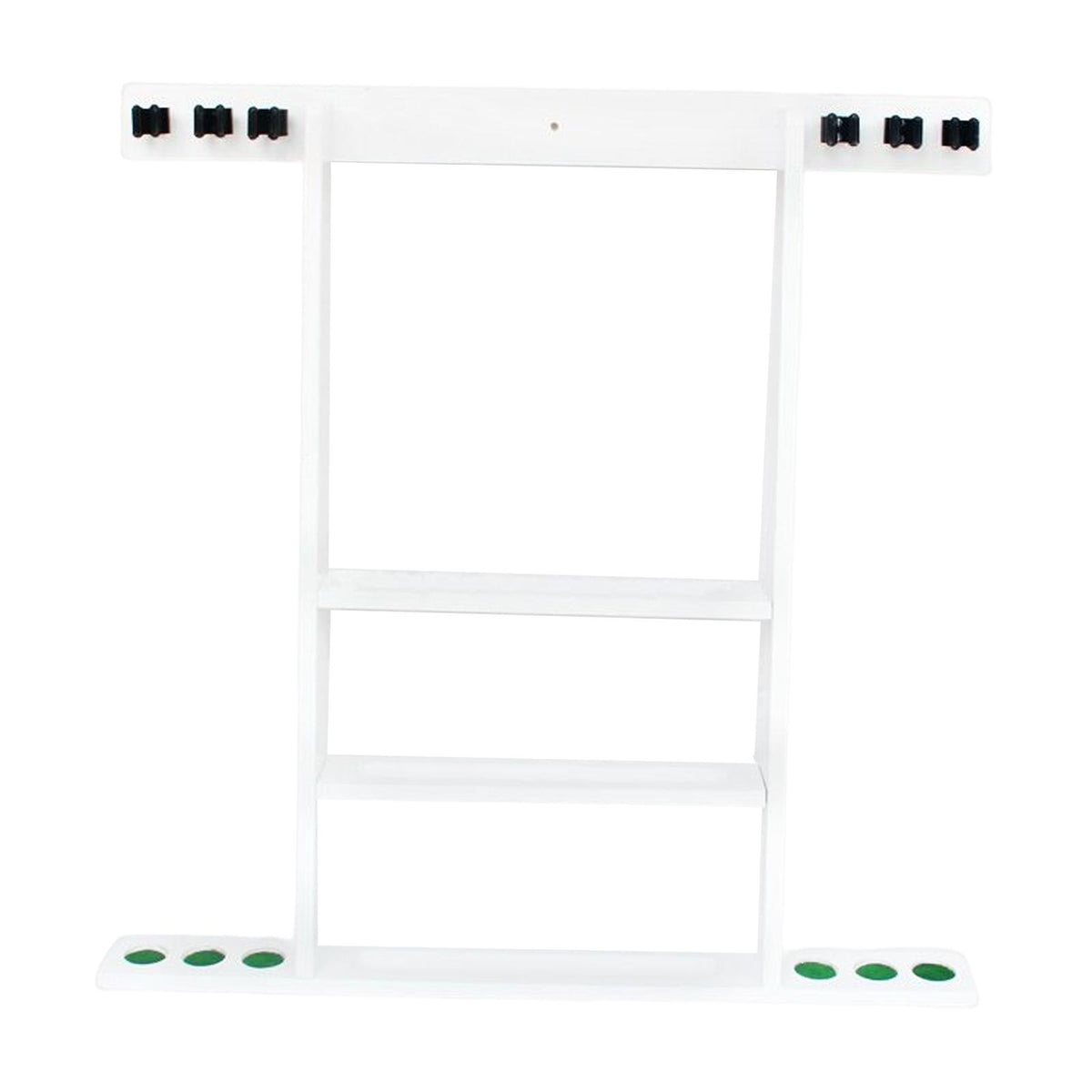 Maxbell Billiard Stick Holder Wall Mount Billiards Pool Cue Rack for Pool Bars White