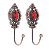 Max 2x Crown-shaped Curtain Tieback Hooks European Style Clothes Hanger Copper