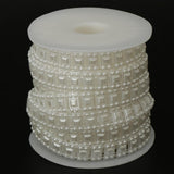 Max 10m Artificial Pearl Beads Chain Garland Strands Wedding Party DIY Decor White