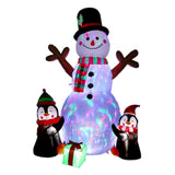 Maxbell Maxbell Christmas Inflatable Snowman with Rotating Light for Outdoor Backyard Garden