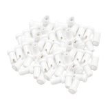 Maxbell 50 Pieces Glue Bottle Unblocking Needles Bottle Plug Tips for Home Salon White