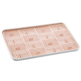 Maxbell Kitchen Sink Side Draining Board Coffee Tray Multi Scene Shelf Organizer Pink Size L