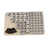Maxbell 80pcs Motorcycle Chrome ABS Bolt Toppers Caps Covers for Harley FLT/FLH