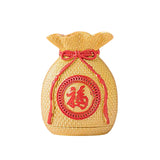 Maxbell Resin Flower Vase Blessed Bag Shape Sculpture Art Decor Centerpiece Figurine Aureate and Small