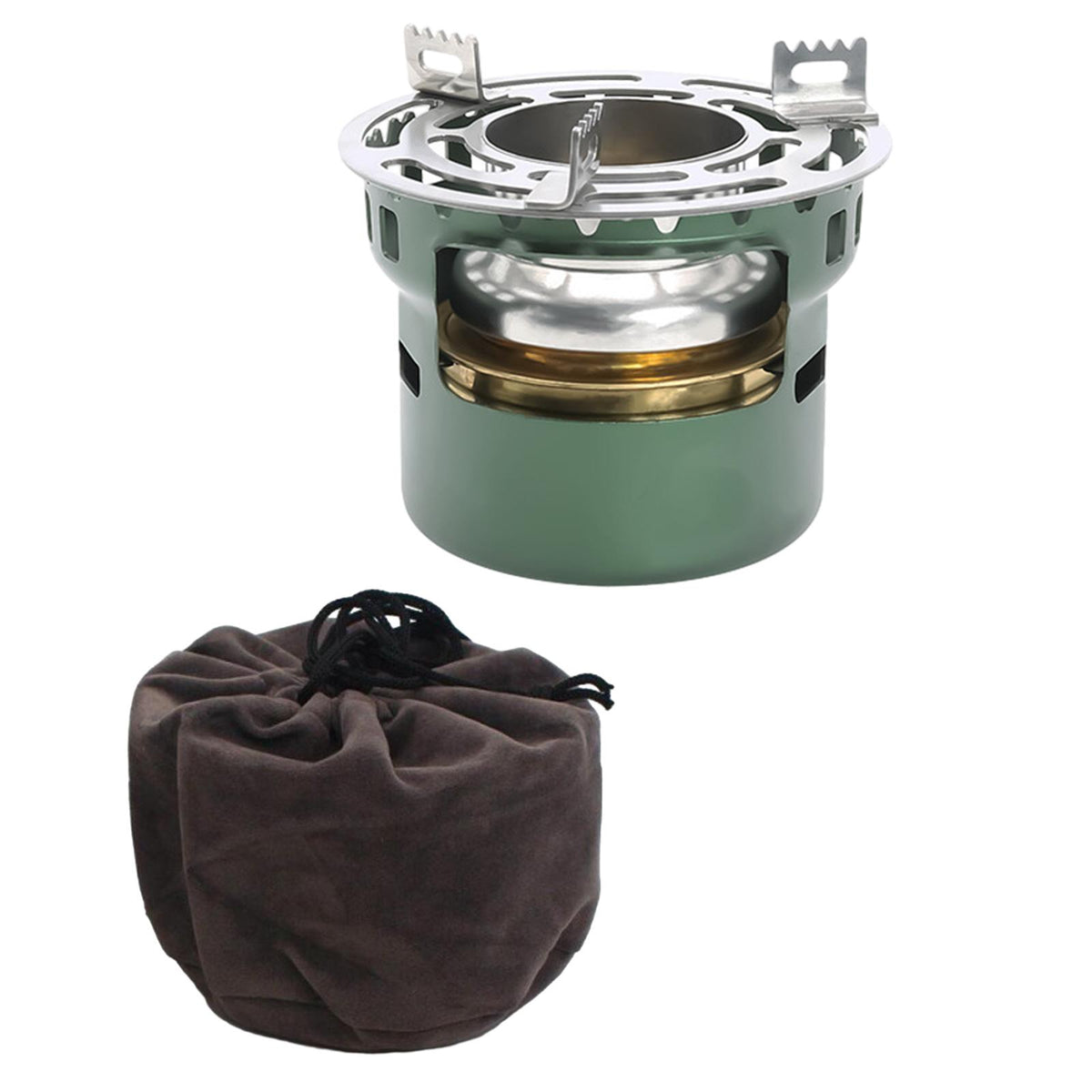 Maxbell Alcohol Stove Sturdy Ultralight Alcohol Furnace with Pot Holder, Storage Bag