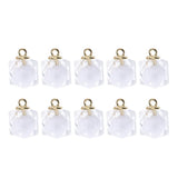 Maxbell 10x Transparent Polygonal Multicolor Crystal Pendant Christmas Gift White