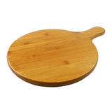 Max Bamboo Pizza Serving Tray Round Cutting Board Pan Kitchen Tool 9 inches
