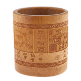 Max Creative Bamboo Pen and Pencil Container for Desktop Organizers  Style-2