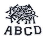 Max Maxb 26pcs Sewing Embroidery Patch Iron On Alphabet Motif Applique White Black