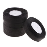 Maxbell 5pcs 50yds Sheer Organza Ribbon Bow Hair Wedding DIY Craft 20mm Black