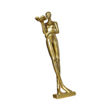 Maxbell Book Reader Statue Humanoid Figurines for Housewarming Bookshelf Living Room Aureate