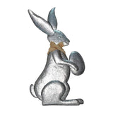 Maxbell Easter Holiday Bunny Action Statues Sculpture Arts for Easter Wedding Home Gray
