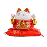 Maxbell Chinese Style Lucky Cat Money Bank Saving Box for Office Home Decorations Red