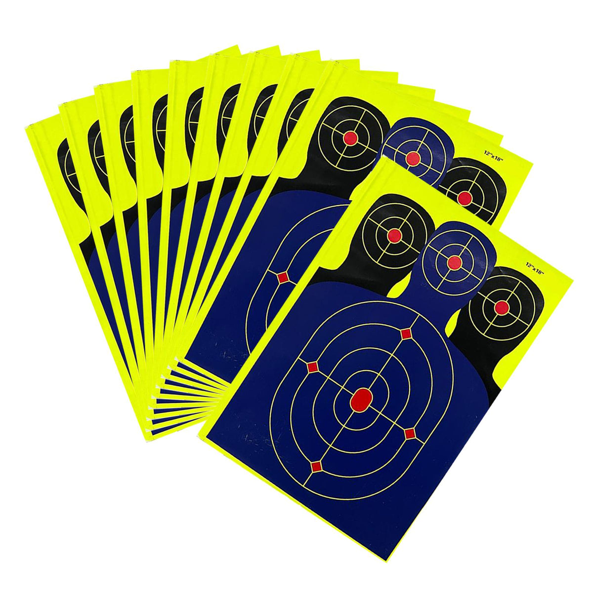 Maxbell 10Pcs Silhouette Splatter Targets 12Inchx18inch Adhesive Target Paper Target