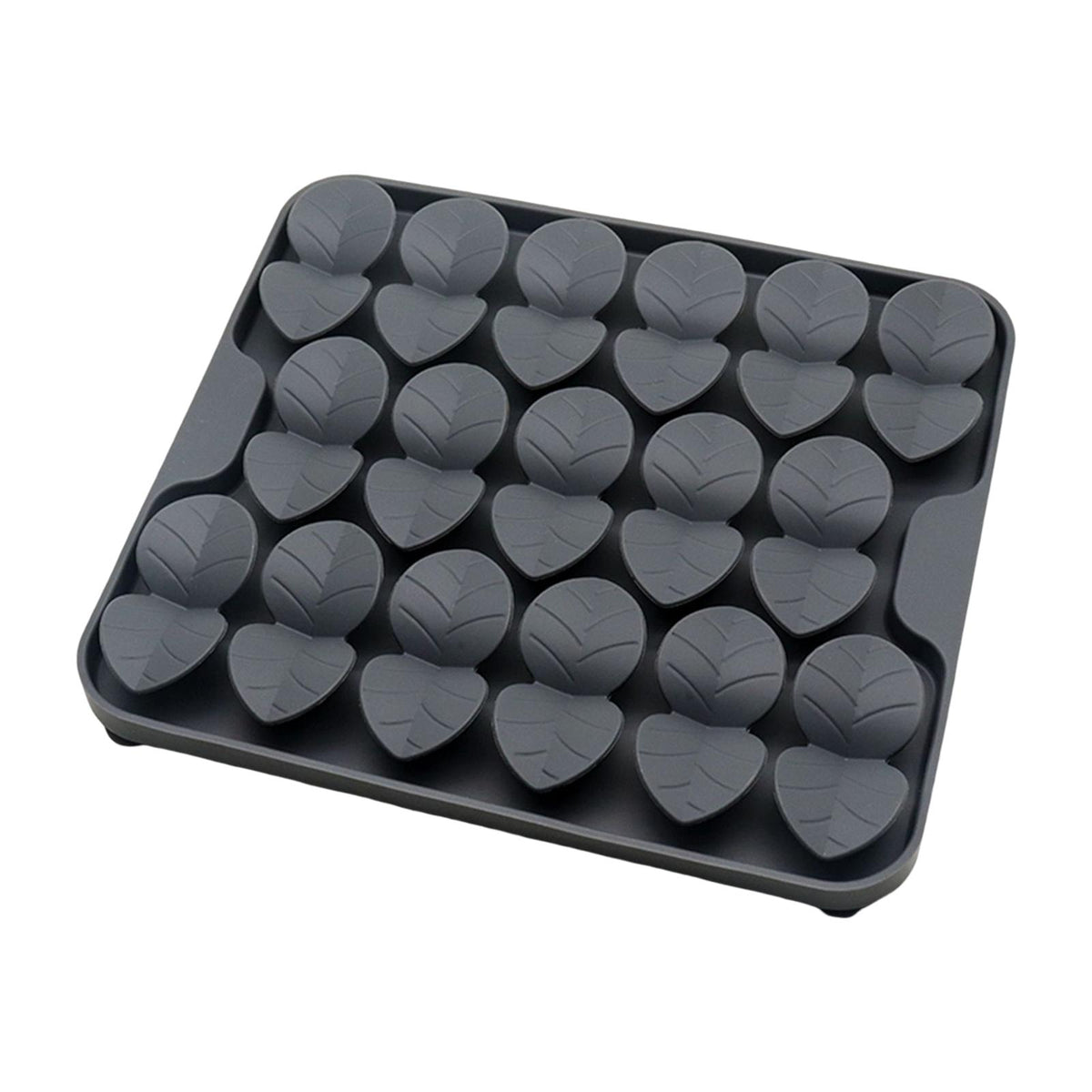Maxbell Dog Lick Pad Wet Food Lick Pad Puppy Playing Interactive Toy Dog Licking Mat S Size Gray