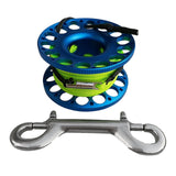 Maxbell 30m Aluminum Alloy Cave Scuba Diving Finger Spool Guide Line Reel Blue