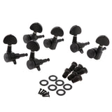Maxbell 3R3L Black Machine Heads for Steel String/Electric Guitars Gear Ratio: 1/15