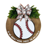 Maxbell Baseball Wreaths Decorations Crafts Modern Garland for Front Door Porch Yard