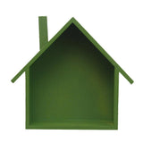 Maxbell Shabby Chic Wooden House Shelving Display Unit Wall Hanging Box Green