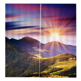 Max Charming Scenery Printed Window Curtains Drapes Mountain
