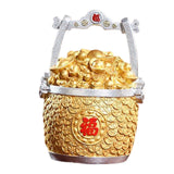 Maxbell Ingots Bucket Sculpture Decoration Cornucopia Statue for Tabletop Office