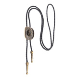 Maxbell Western Cowboy Hat Bolo Tie Vintage American Adjustable PU Leather for Men Bronze